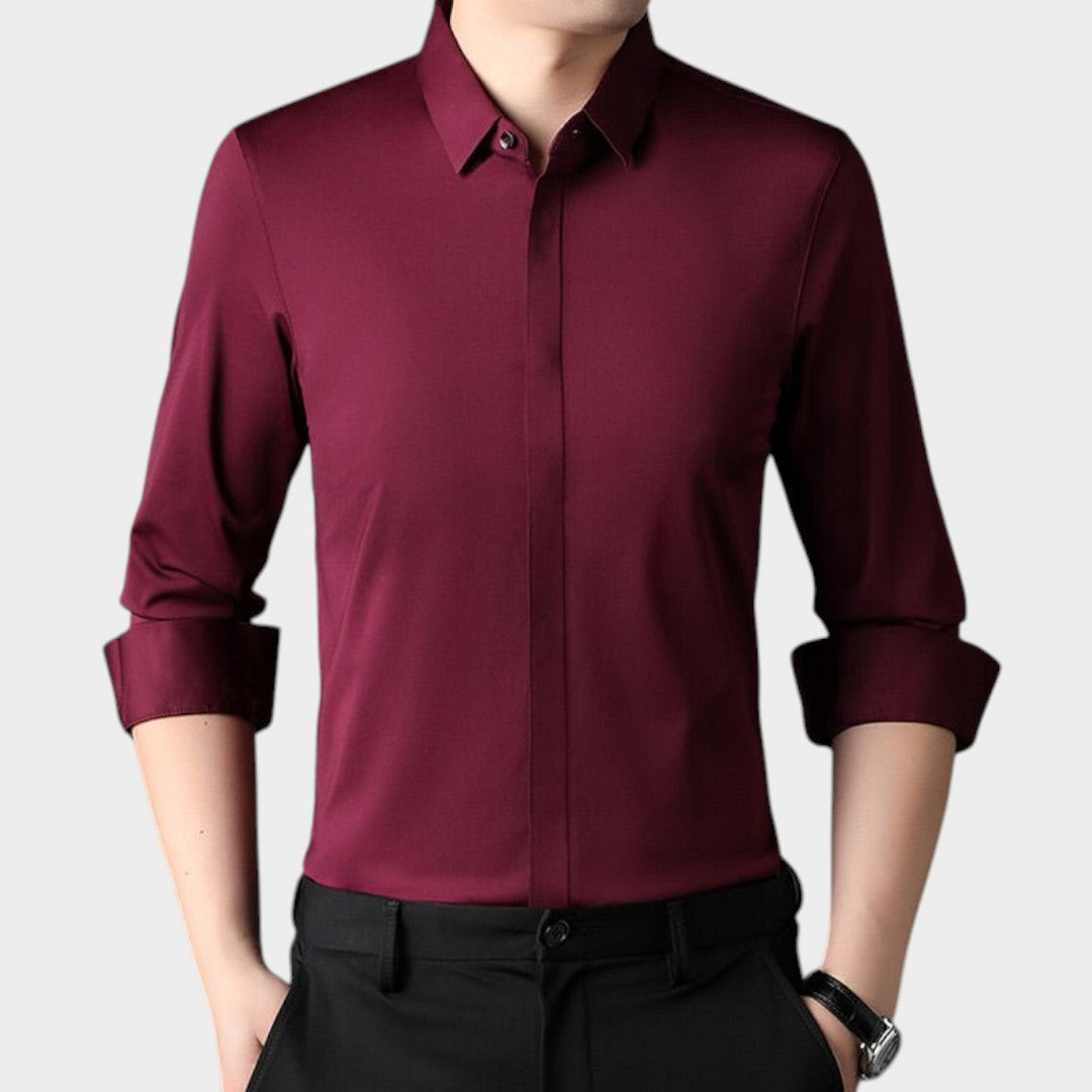Camisa elástica sin arrugas