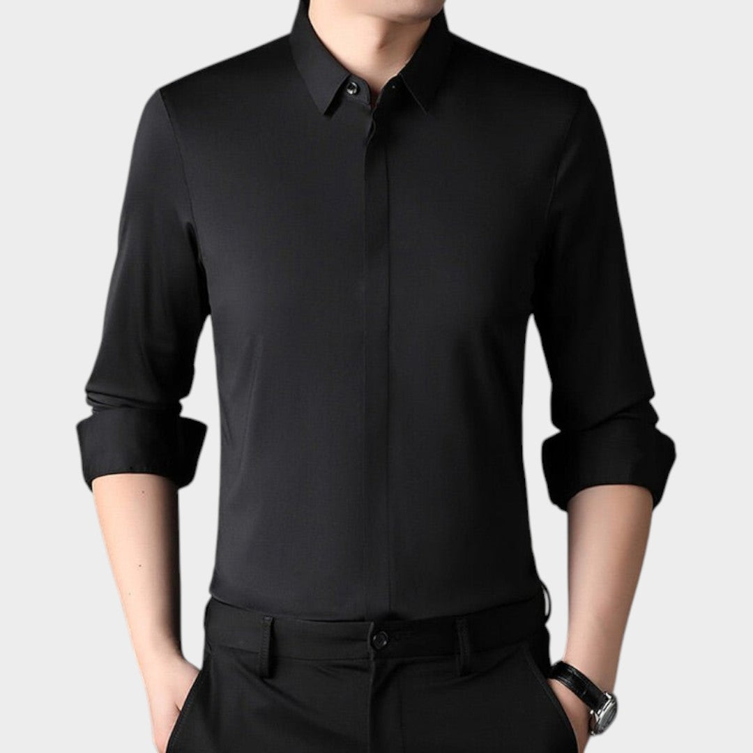 Camisa elástica sin arrugas