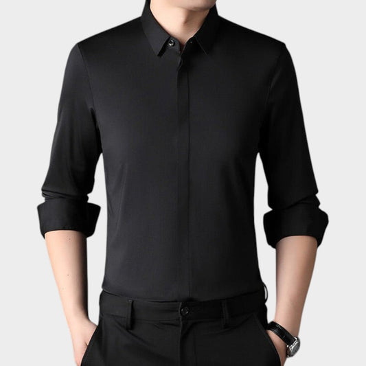 Camisa elástica sin arrugas
