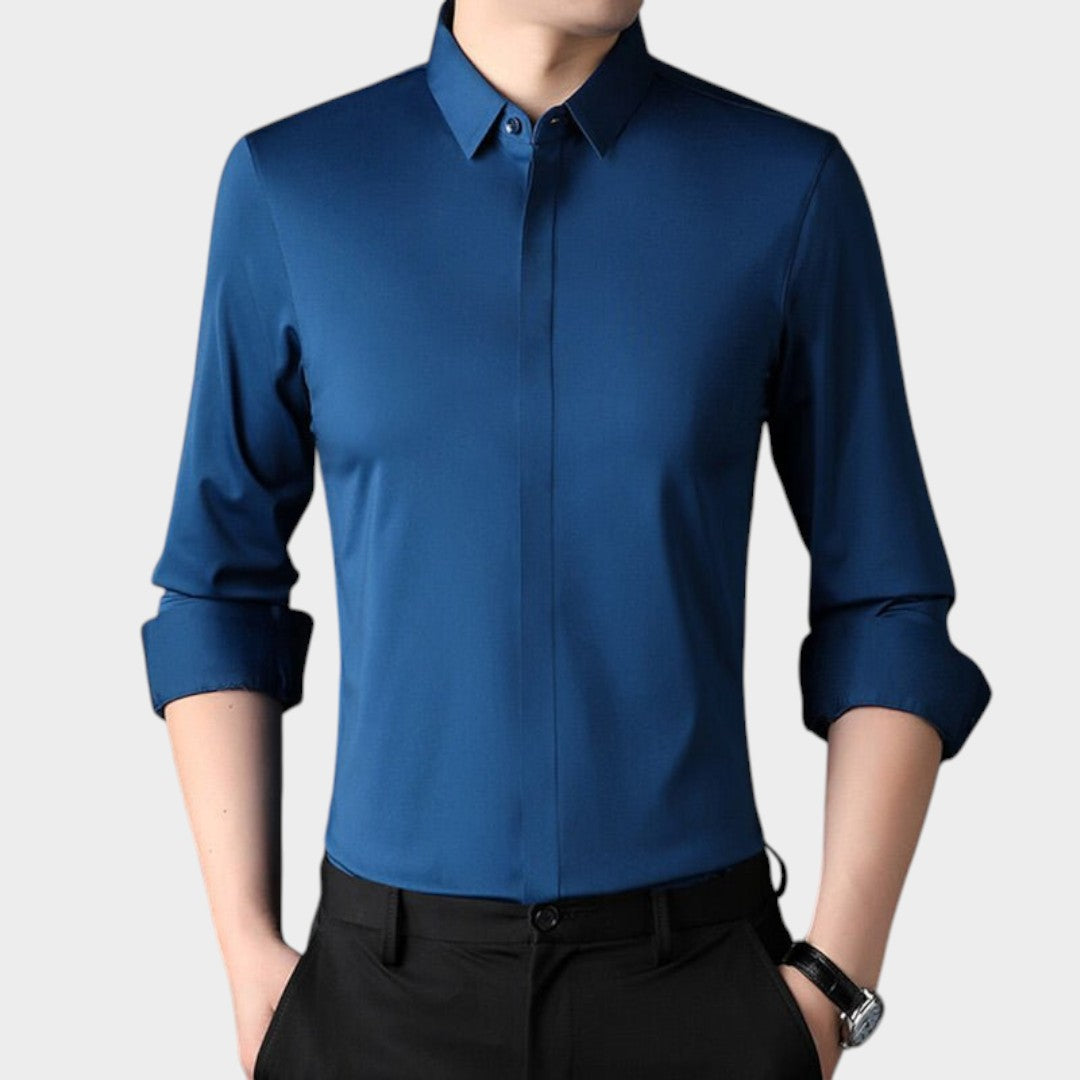 Camisa elástica sin arrugas