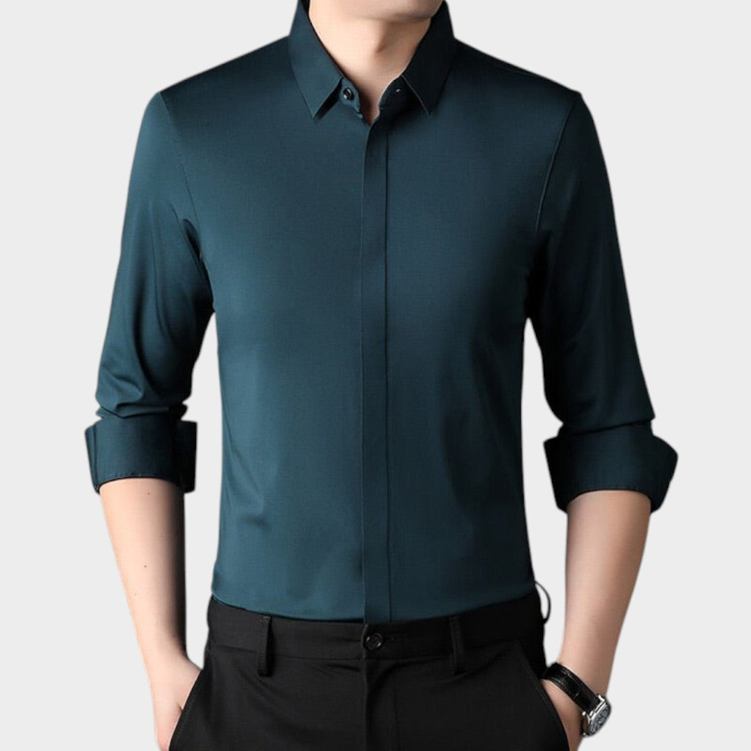 Camisa elástica sin arrugas