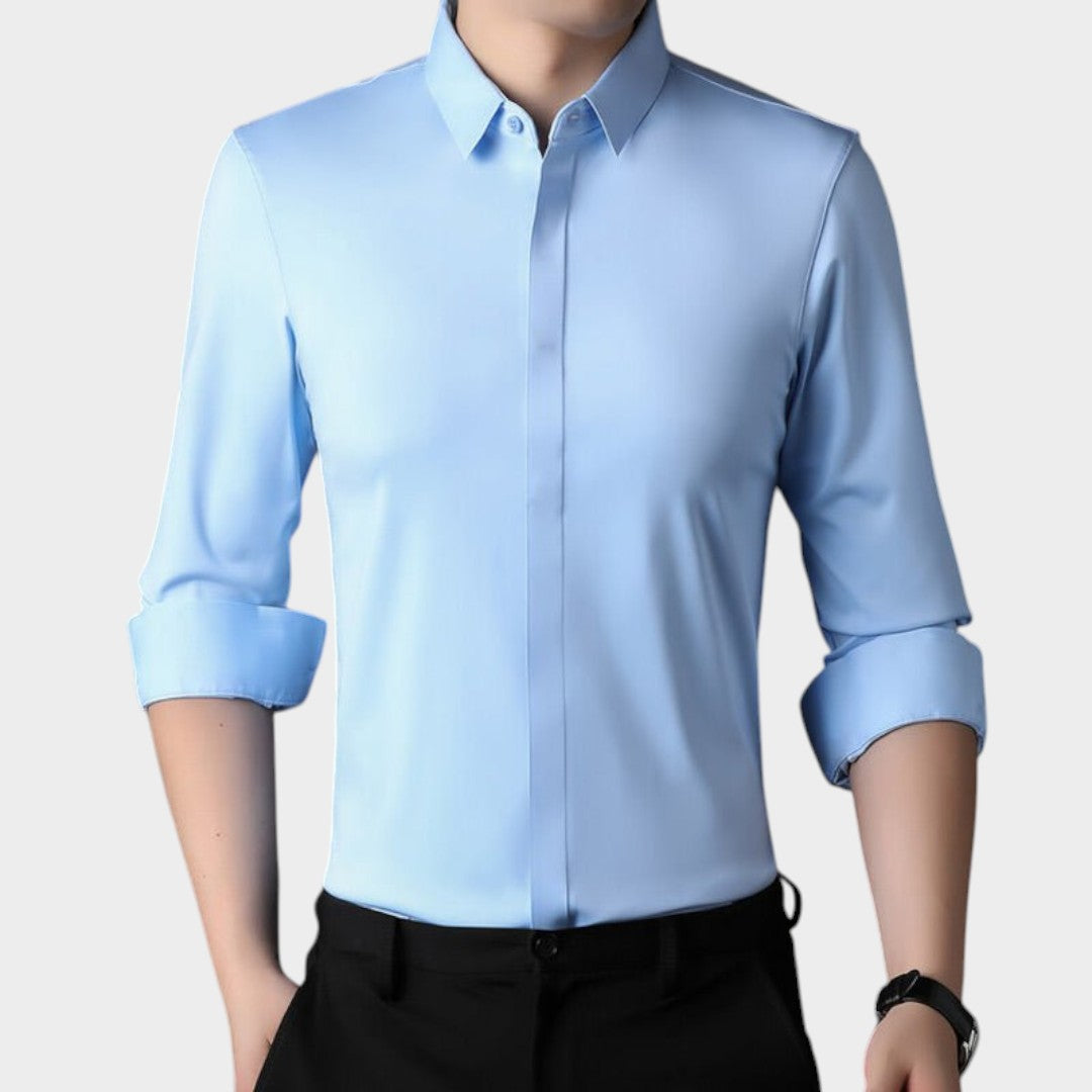 Camisa elástica sin arrugas