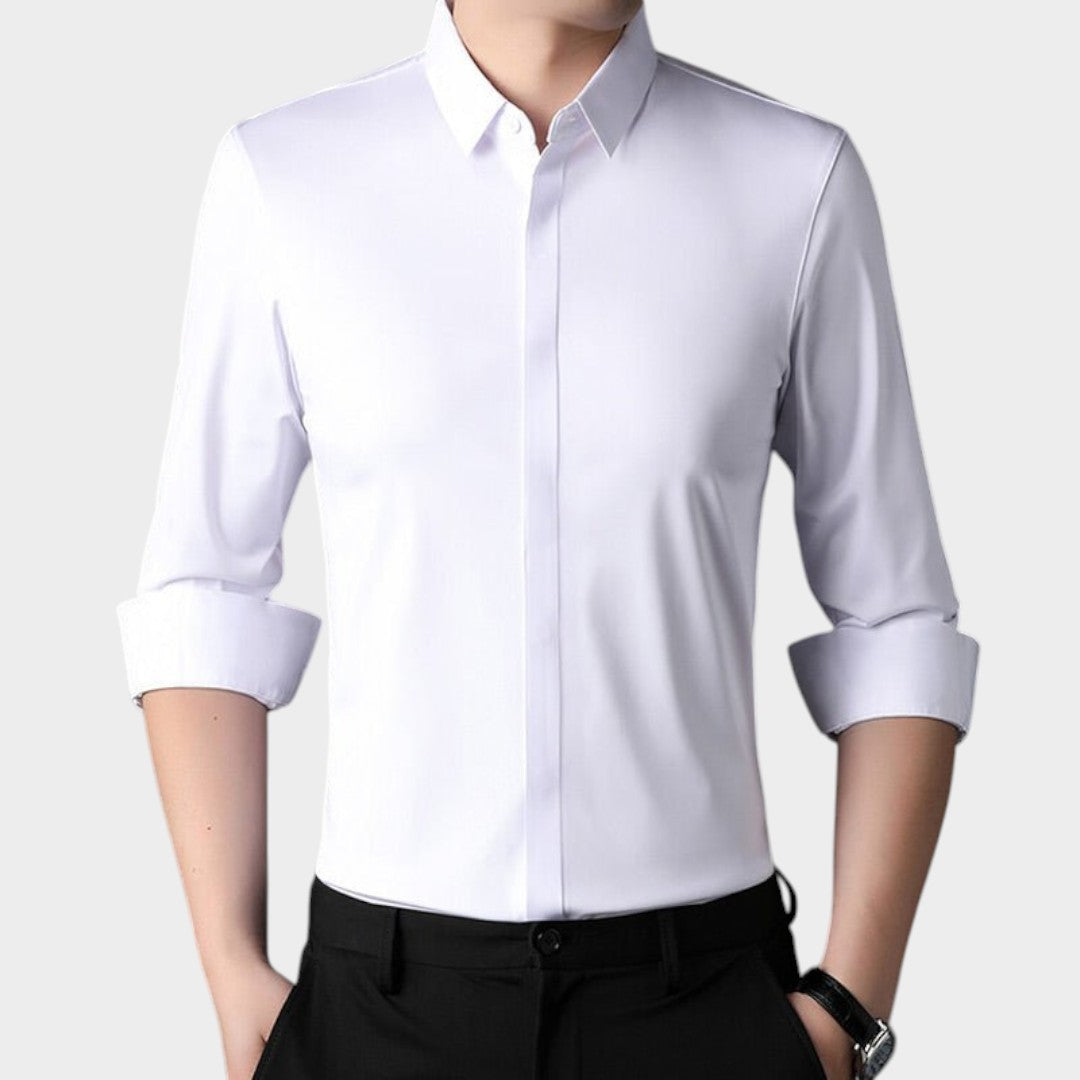 Camisa elástica sin arrugas